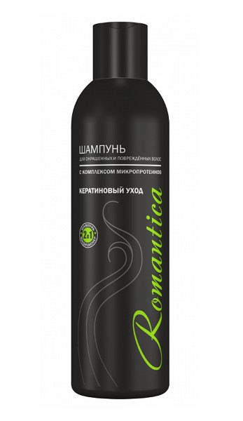 ш-нь Романтика 250мл Кератиновый уход для окраш.и поврежд.волос(черный)/Сибиар/12