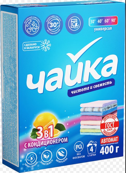 с/п Чайка Автомат 400г Универсал 3в1 Лимон с кондиционером/фбСонца/18