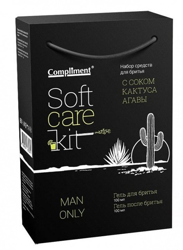 п.набор муж. №1292 Compliment Soft Care Kit.Man Only (гель д/бритья 100мл + гель после бритья 100мл)/Тим/8