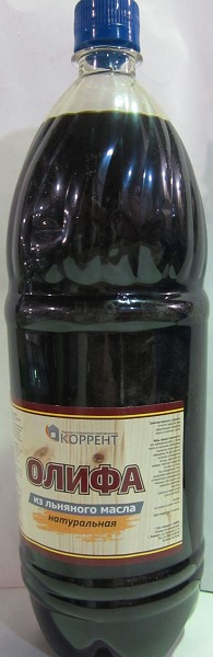олифа натуральная, из льняного масла 1,5л /Крр/6