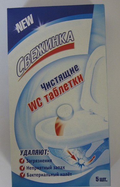 ч/с для колена унитаза Свежинка таблетки 5шт/Свежинка/12