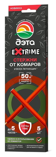 инс стержни Дэта Экстрим от комаров и летающих насекомых 5шт /Хкл/24
