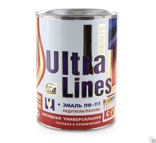 эмаль ПФ 115 синяя 0,8кг ULTRA Lines/Радуга/14