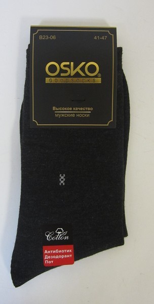 носки муж. OSKO Однотонные р.41-47 с рис микс (80%хлопок 15%па 5%спандекс) лето/Текс/12