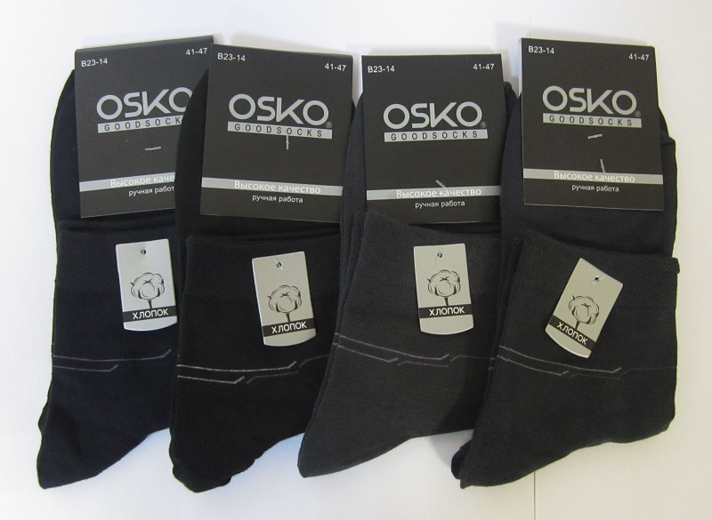 носки муж. OSKO Однотонные р.41-47 микс(80%хлопок 15%па 5%эластан) лето/Текс/12