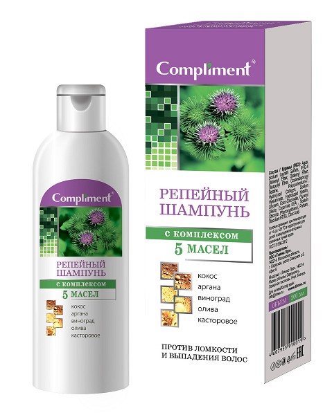 ш-нь Compliment Репейный против выпадения с компл.5масел 200мл/Тим/15