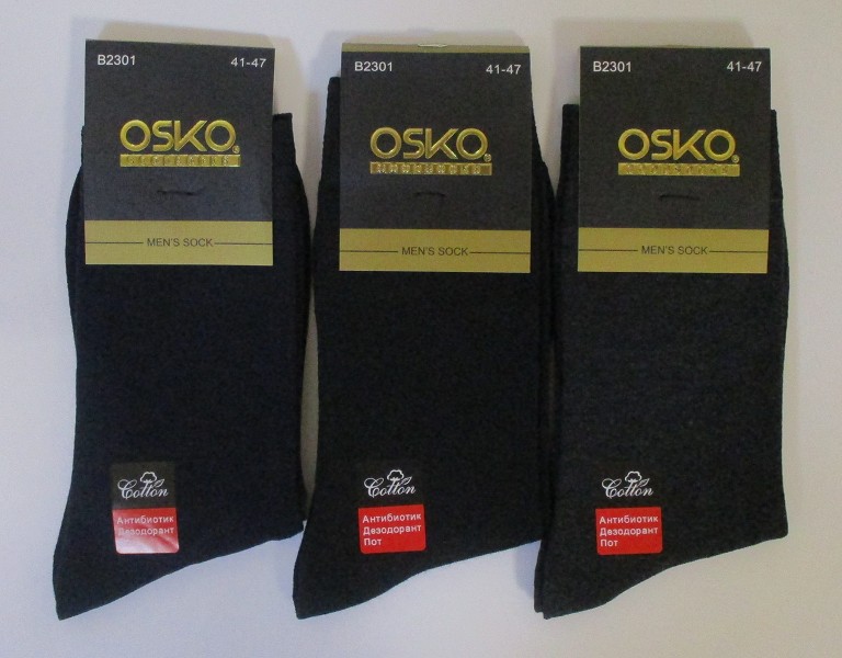 носки муж. OSKO Однотон р.41-47 микс (хлопок 80% полиэстер 15% эластан 5%)лето/Текс/12