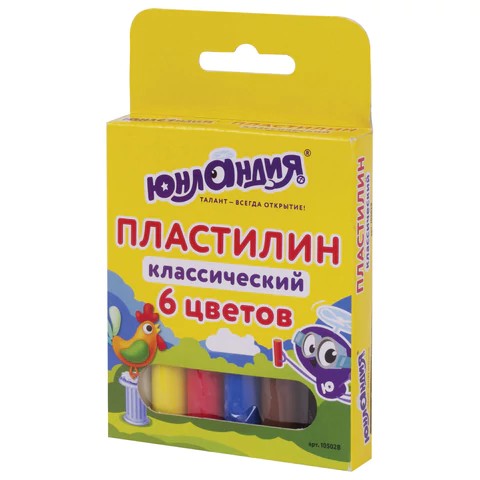 пластилин  6цв. Юнландик-Скульптор 120г./СМН/12
