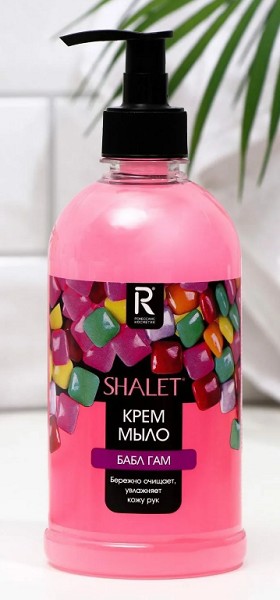 мыло жидк. крем Shalet 500мл Защищающее Бабл гам дозатор/РенcК/9