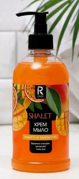 мыло жидк. крем Shalet 500мл Освежающее Манго и маракуйя дозатор/РенcК/9