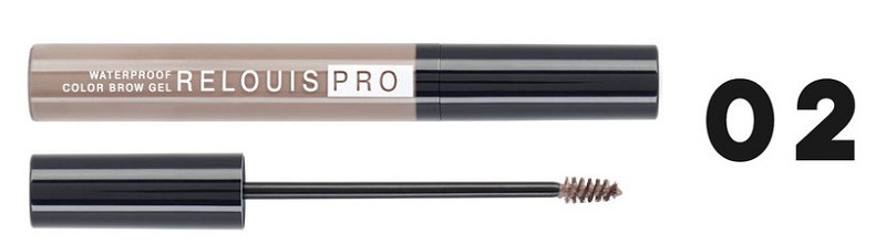 гель д/бровей оттеночный ReLouis PRO Waterproof Color водостойкий №2 тауп/ReLo/6