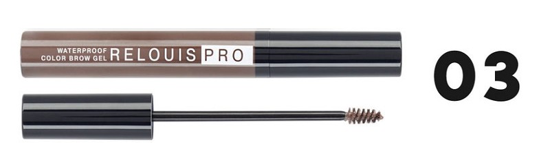 гель д/бровей оттеночный ReLouis PRO Waterproof Color водостойкий №3 коричневый/ReLo/6