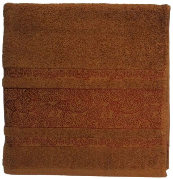 полотенце махр.70*140 пл.430гр/кв.м Бодринг коричневый/Узбек