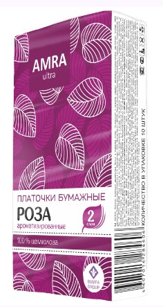 платки AMRA бум.2-сл 10шт белые аромат Розы/БумГр/240x10
