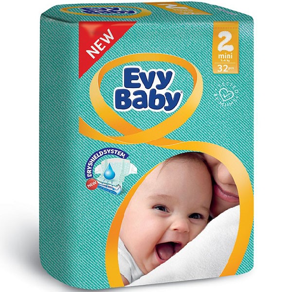 подгуз EVY BABY МИНИ (2) 32шт (3-6кг)/EVYAP подгуз/8