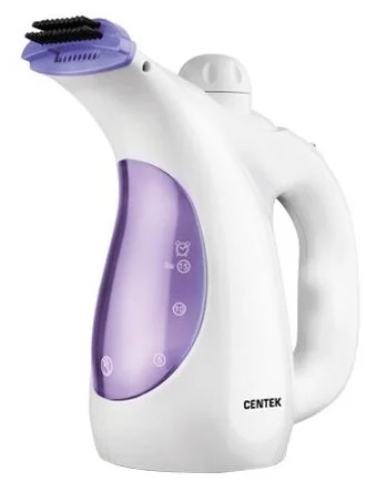 отпариватель Centek СТ-2380 800Вт, 330мл, 15г/мин, регулятор мощ, насадка-щетка, (бел/фиолет)/СенК/6