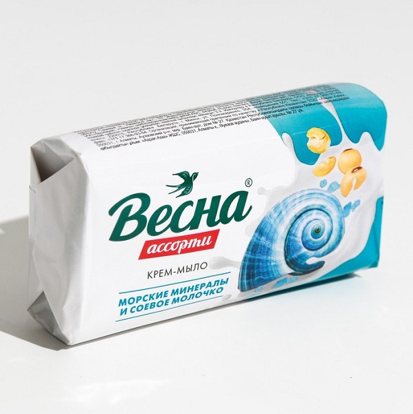 мыло туал. Весна 90г Морские минералы и соевое молочко/Сам/72x6