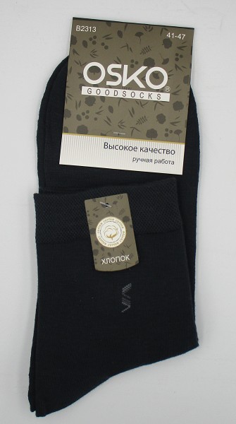носки муж. OSKO Однотон р.41-47 с рис микс (80%хлопок 15%па 5%спандекс) лето/Текс/12
