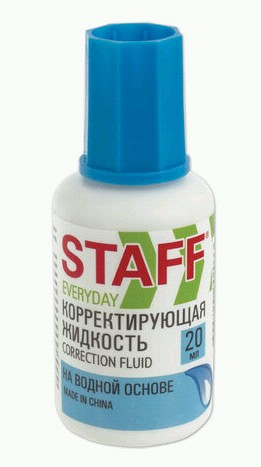 корректор 20мл Staff Everyday жидкость с кистью /СМН/12