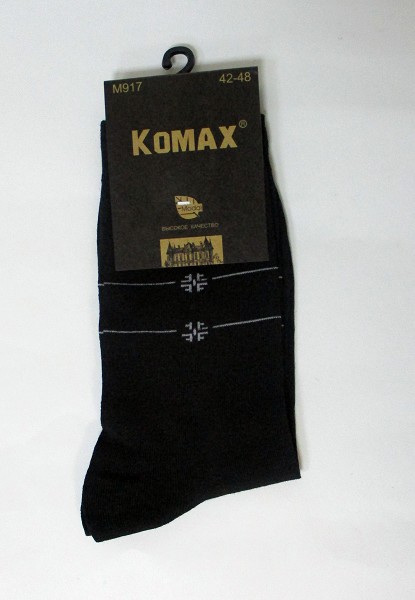носки муж. Komax Узор р.42-48 черные (модал85% , п/а10%, эласт2%) лето/Текс/12