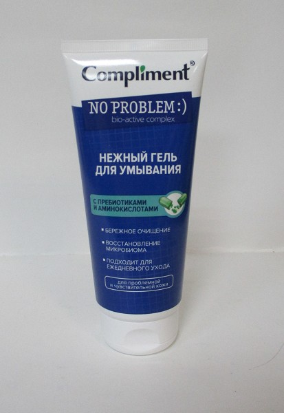 гель д/умывания Compliment No Problem Нежный с пребиотиками и аминокислотами, 200 мл./Тим/12