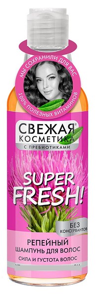 ш-нь Свежая косметика 245мл Репейный Сила и густота волос/Фитокосметик/24