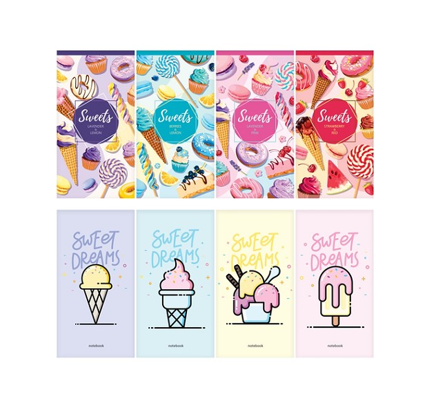 блокнот А6 24л на скрепке Food trends микс, клетка/ArtS/18