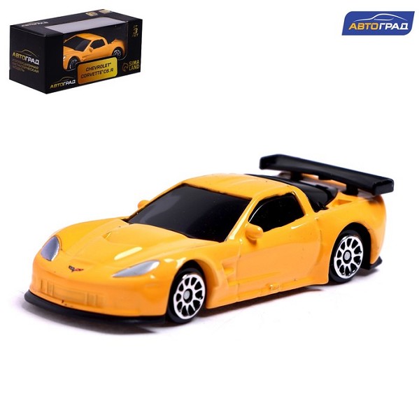игрушка машина CHEVROLET 1:64 метал желтый 7*2,8*2 см/С-Л
