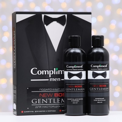 п.набор муж. №1770 Compliment New Boss Gentlemen (ш-нь д/волос и бороды 250мл + гель д/душа 250мл)/Тим/10
