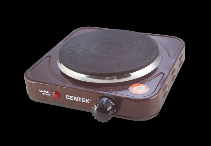 плита электрическая Centek СТ-1506 коричневая 1конф эмал.покрытие 1000Вт/СенК/12