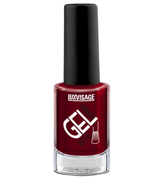 лак д/ногтей LV GEL finish 9г тон 08 бордово-винный/ЛюксВизаж/6