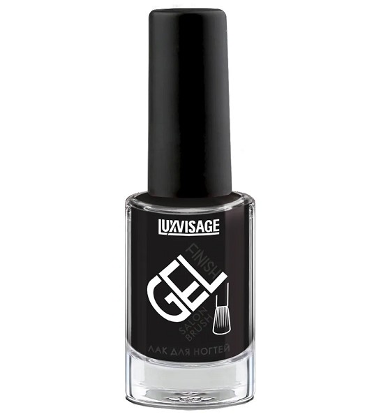 лак д/ногтей LV GEL finish 9г тон 10 ультрачерный/ЛюксВизаж/6