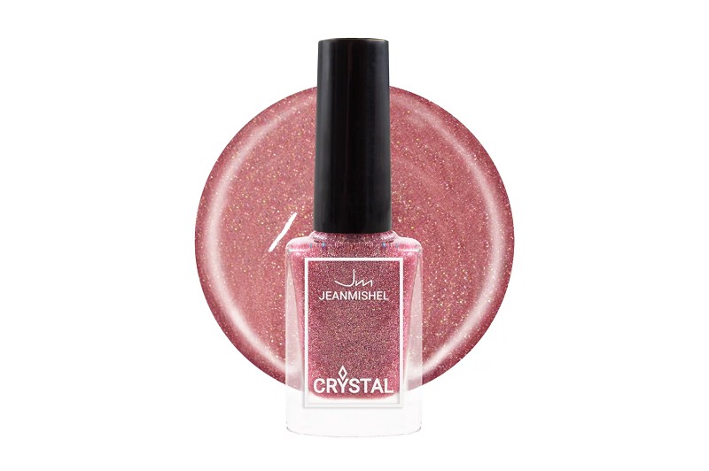лак д/ногтей   Жанмишель CRYSTAL 6мл с блестками №712 нежно-розовый блестящий/ЖМш/24