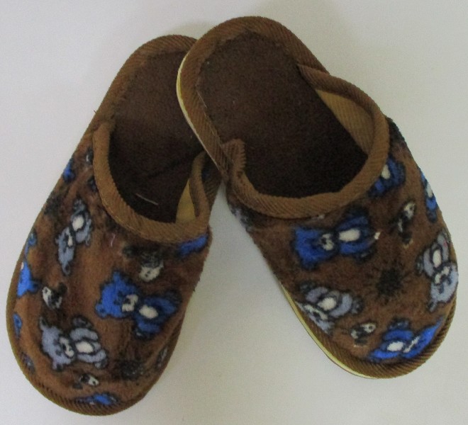 тапочки подр. с закрыт.носком махра р.34-35 /Рос