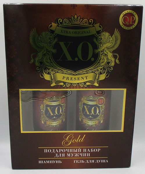 п.набор муж. №1006 Q.P. Х.О.Gold (гель д/душа 250мл + ш-нь 250мл)/Тим/10