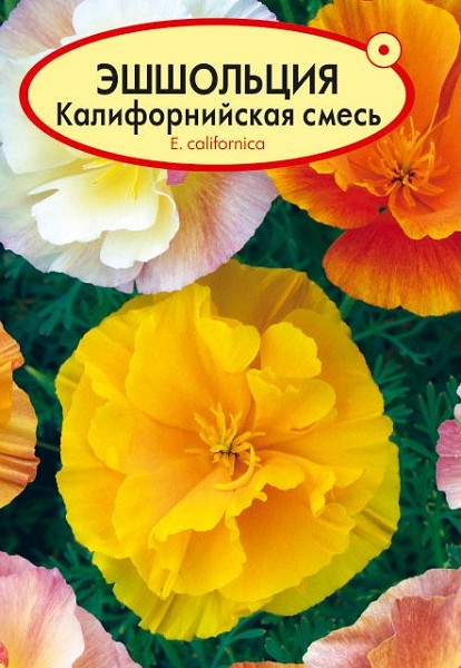 семена цветы Эшшольция Калифорнийская смесь БП 0,2гр холодостойкое растение h-40см d-8см/ЗолС/20