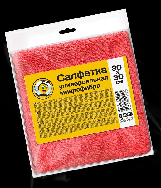 салфетка хоз Жу-Жу.За порядком я слежу микрофибра 30*30 1шт/Крокмарт/25