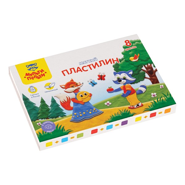 пластилин  8цв. Енот в сказке со стеком 96гр 328893/Рел/30