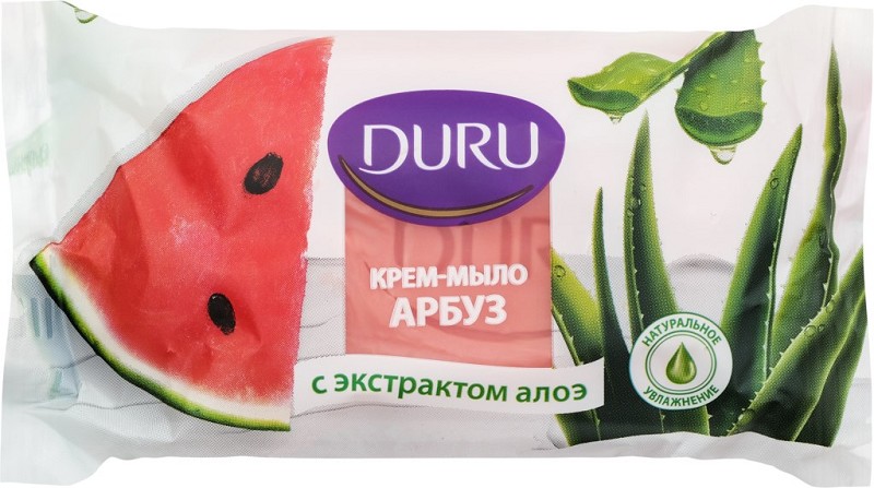 мыло туал. крем Дуру 1+1 80г Арбуз+Алоэ/EVYAP/24
