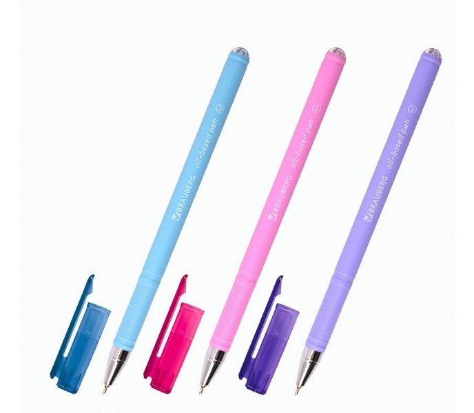 ручка шар. синяя 0,7мм BRAUBERG FRUITY Pastel масляная микс 142958/СМН/12