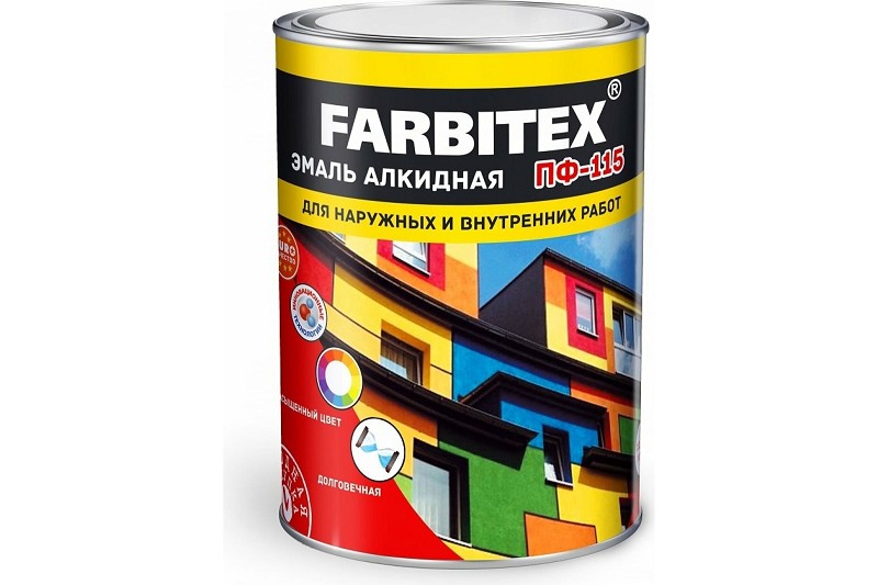 эмаль ПФ 115 синяя 0,8кг Farbitex/Радуга/14
