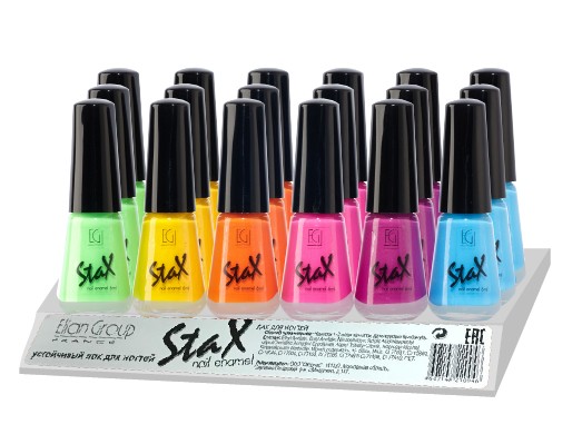лак д/ногтей Stax in tray микс мини 6мл №21 6цв*3шт/Рос/18