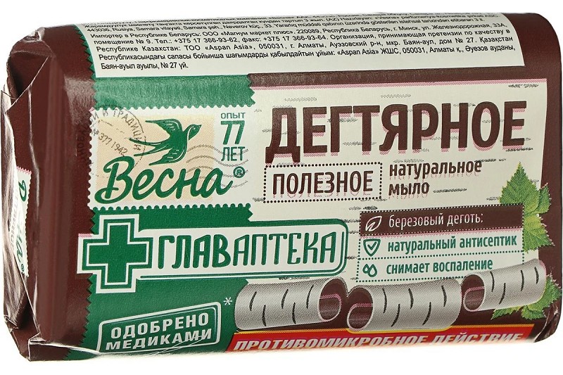 мыло туал. Дегтярное 90г/Сам/72x6