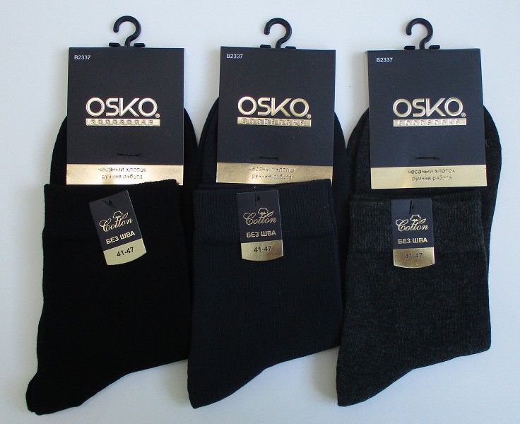 носки муж. OSKO Однотон р.41-47 микс (80%хлопок 15%па 5%спандекс) лето/Текс/10