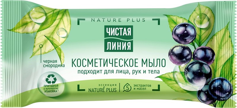 мыло туал. ЧЛ 75г косметич Смородина/УС/12