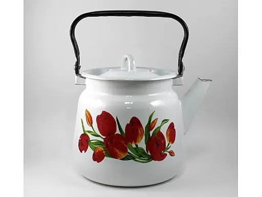 чайник эм 3,5л с петлей декор белый С2716/СибТ/4