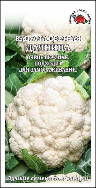семена Капуста Цветная Дачница ЦП 0,3гр раннеспел. 0,6-1кг/ЗолС/10
