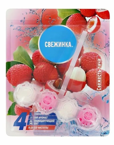 освежитель д/сантех Свежинка WC Свежесть личи 4 шарика блистер 50гр/Свежинка/12