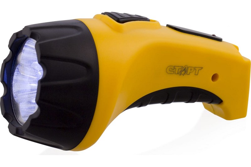 фонарь ручной пластик Аккумуляторный СТАРТ LHE 502-B1 4ярк.LED Yellow, 1реж 13см/ЭлТ