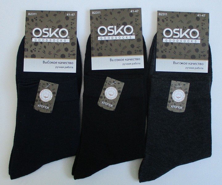 носки муж. OSKO Однотн р.41-47 микс(хлопок 80% спандекс 5% па 15%)лето/Текс/12
